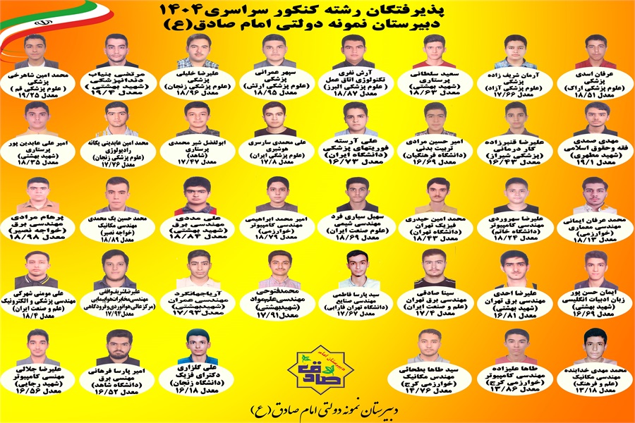 پذیرفته شدگان آزمون سراسری 1404